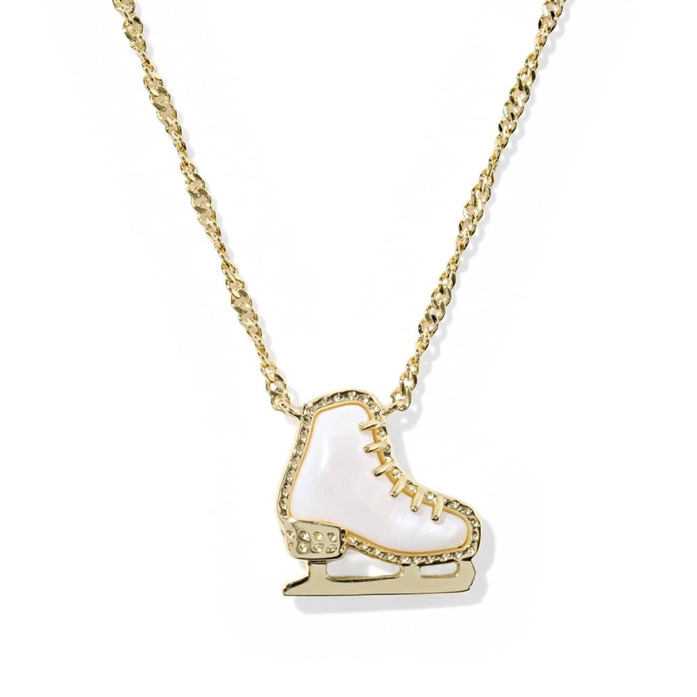 Kendra Scott Ice Skate Gold Short Pendant Necklace